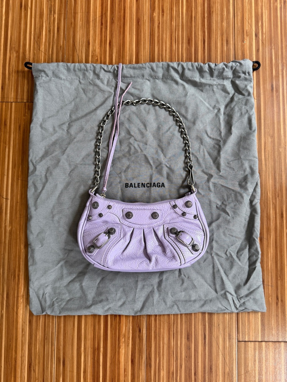 Le Cagole Mini Leather Shoulder Bag - Picture 1 of 12